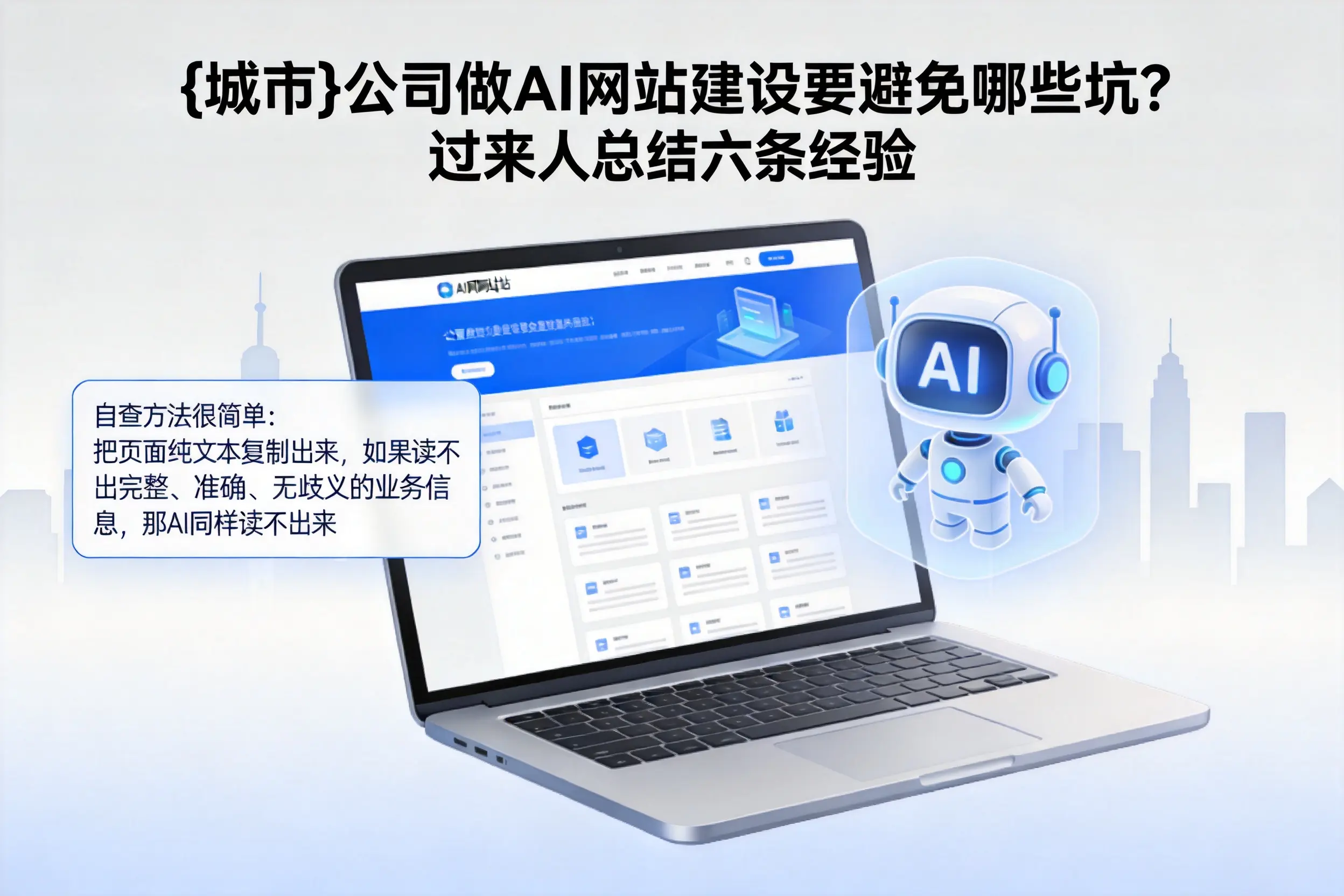 北海公司做AI网站建设要避免哪些坑?过来人总结六条经验