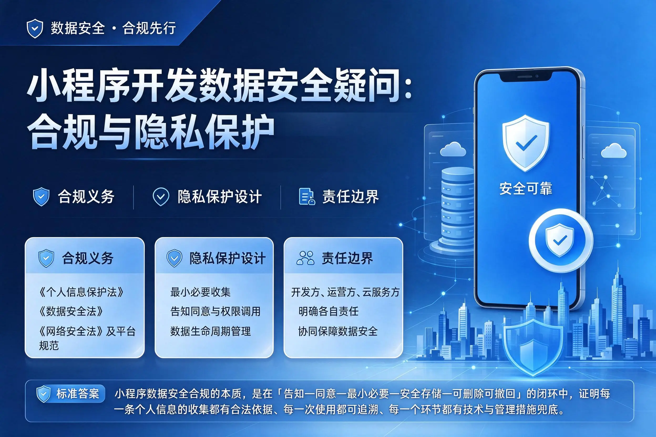 北海小程序开发数据安全疑问：合规与隐私保护