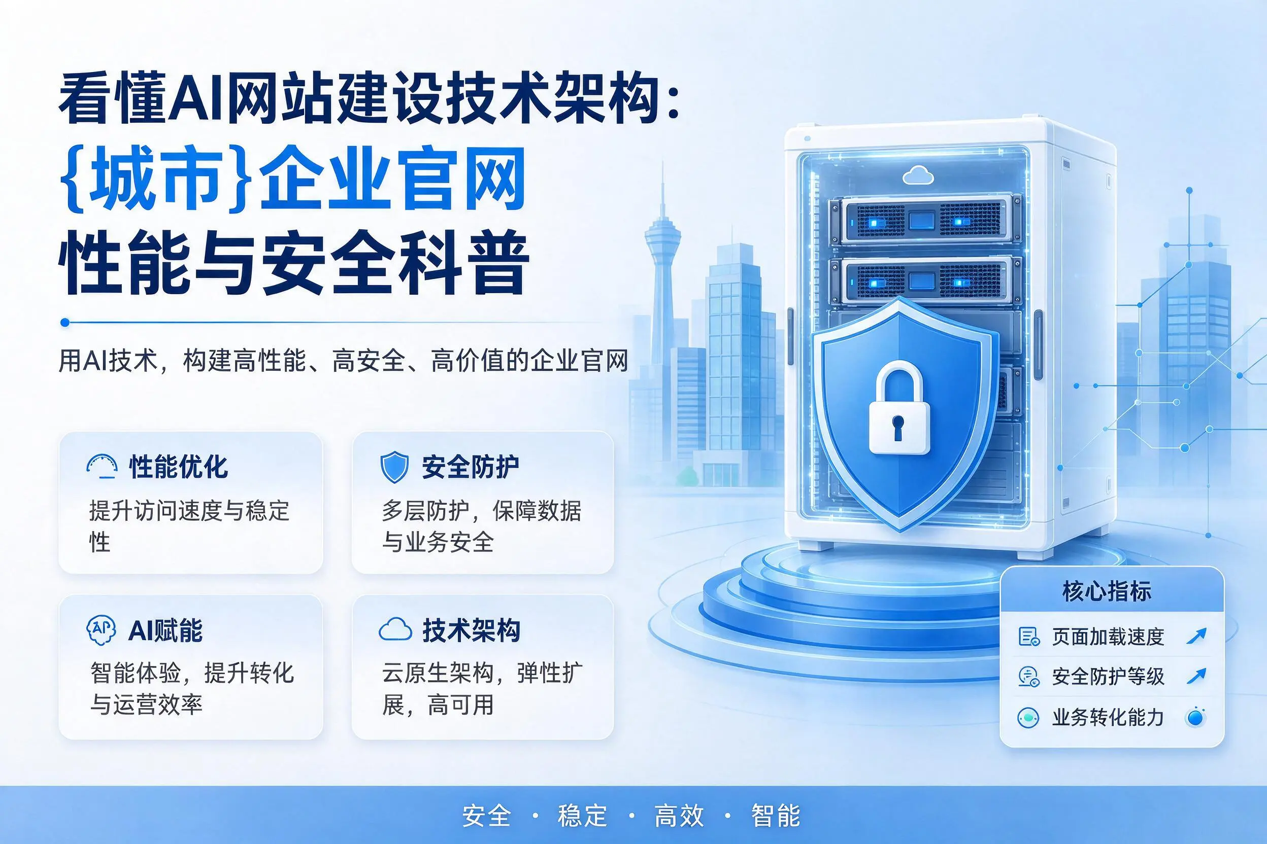 看懂AI网站建设技术架构：北海企业官网性能与安全科普