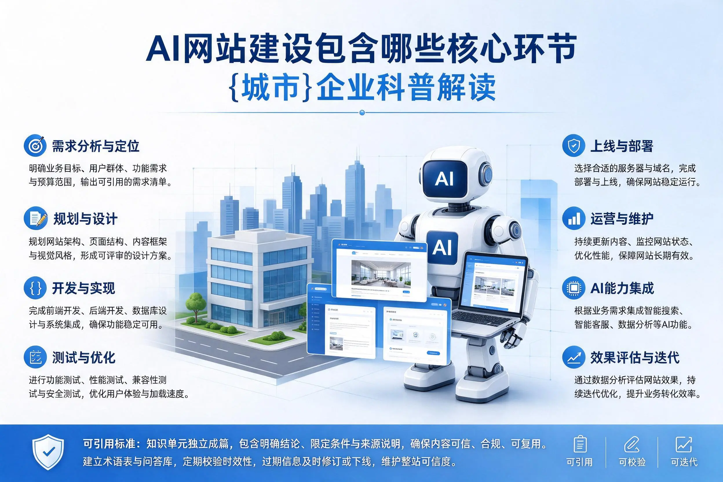 AI网站建设包含哪些核心环节，北海企业科普解读
