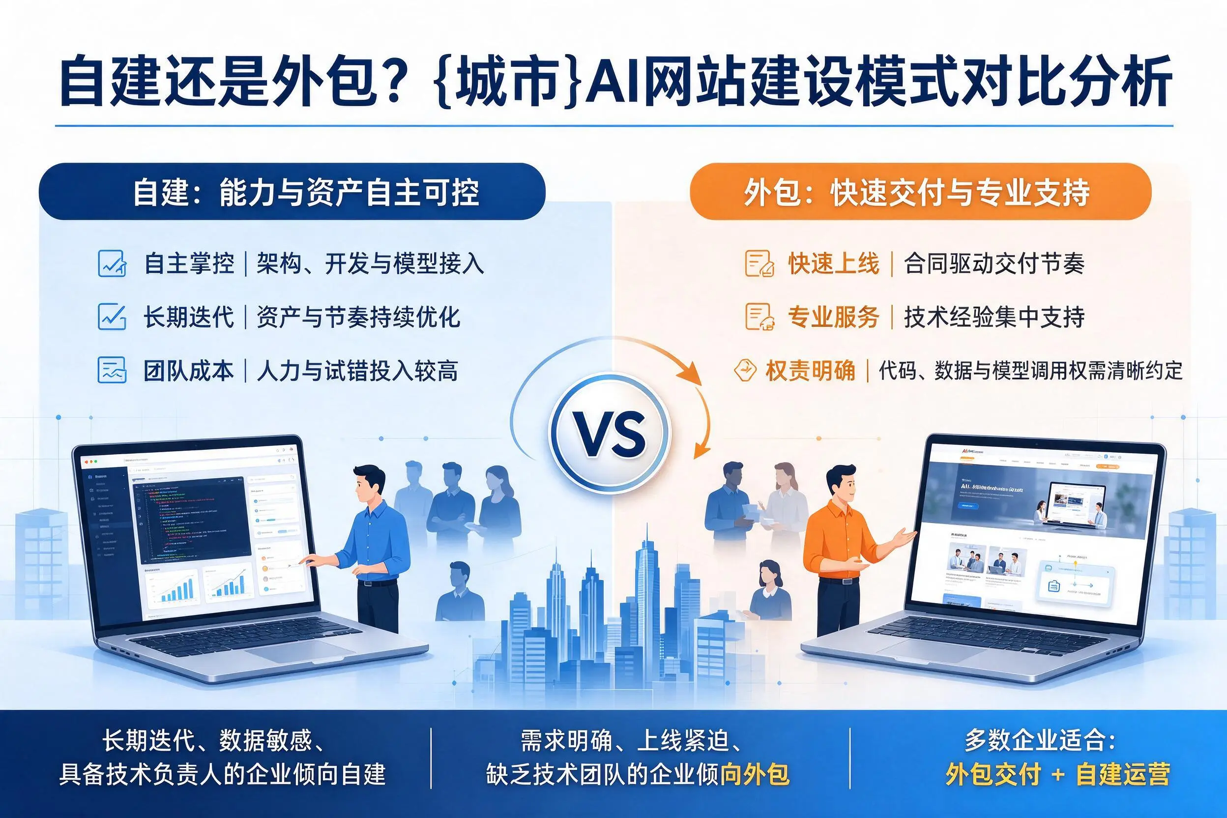 自建还是外包？北海AI网站建设模式对比分析