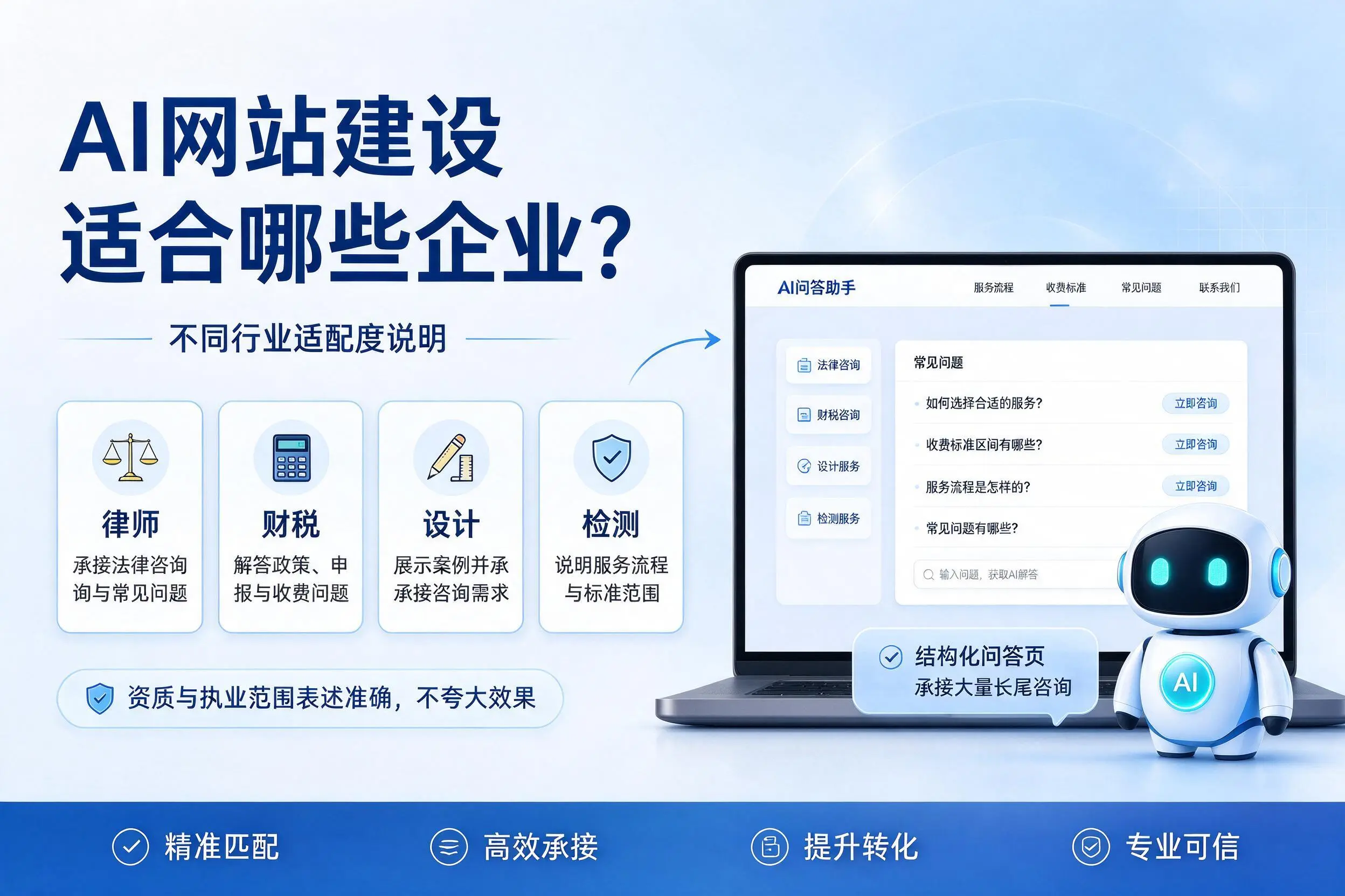 AI网站建设适合哪些企业？北海不同行业适配度说明