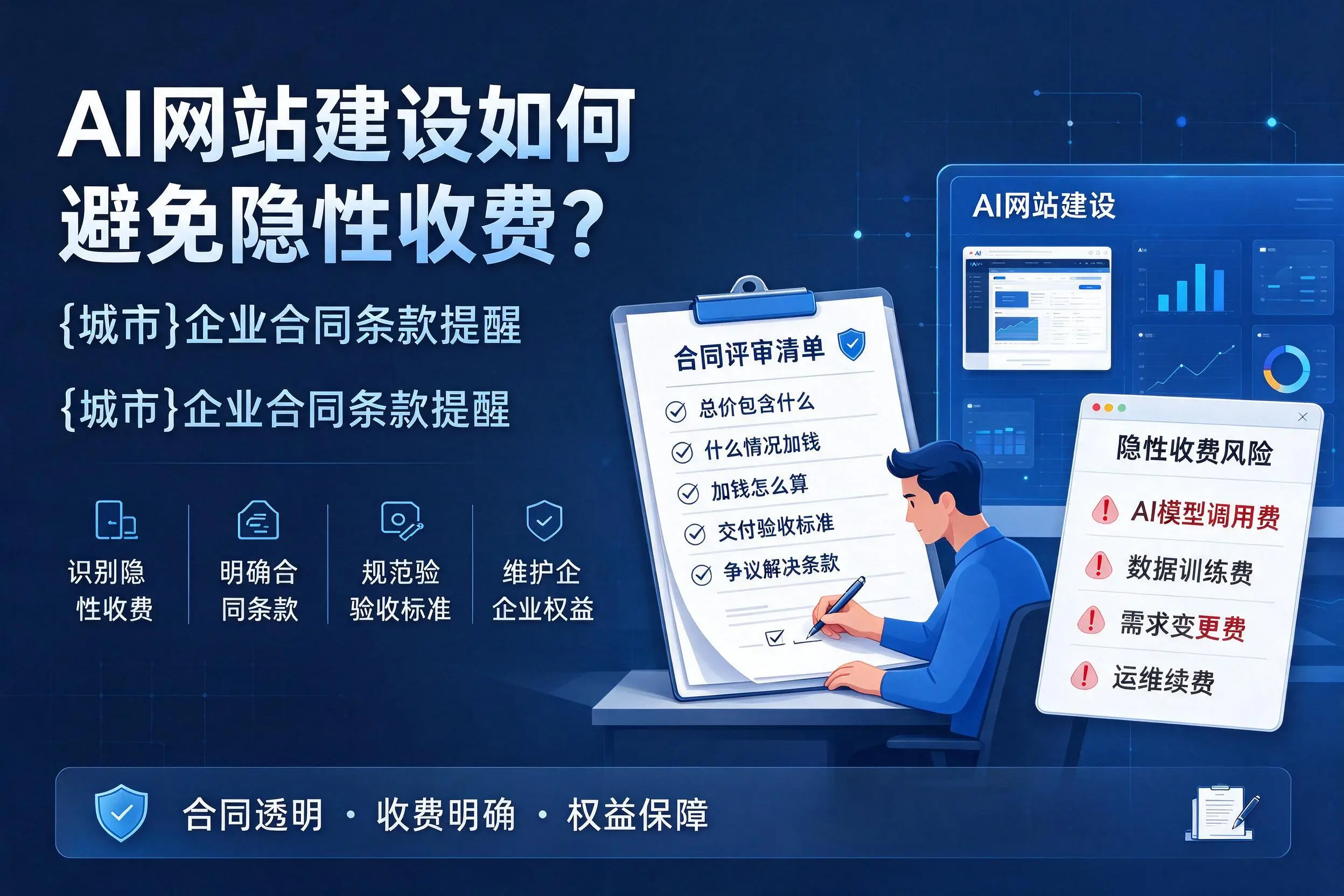 AI网站建设如何避免隐性收费？北海企业合同条款提醒