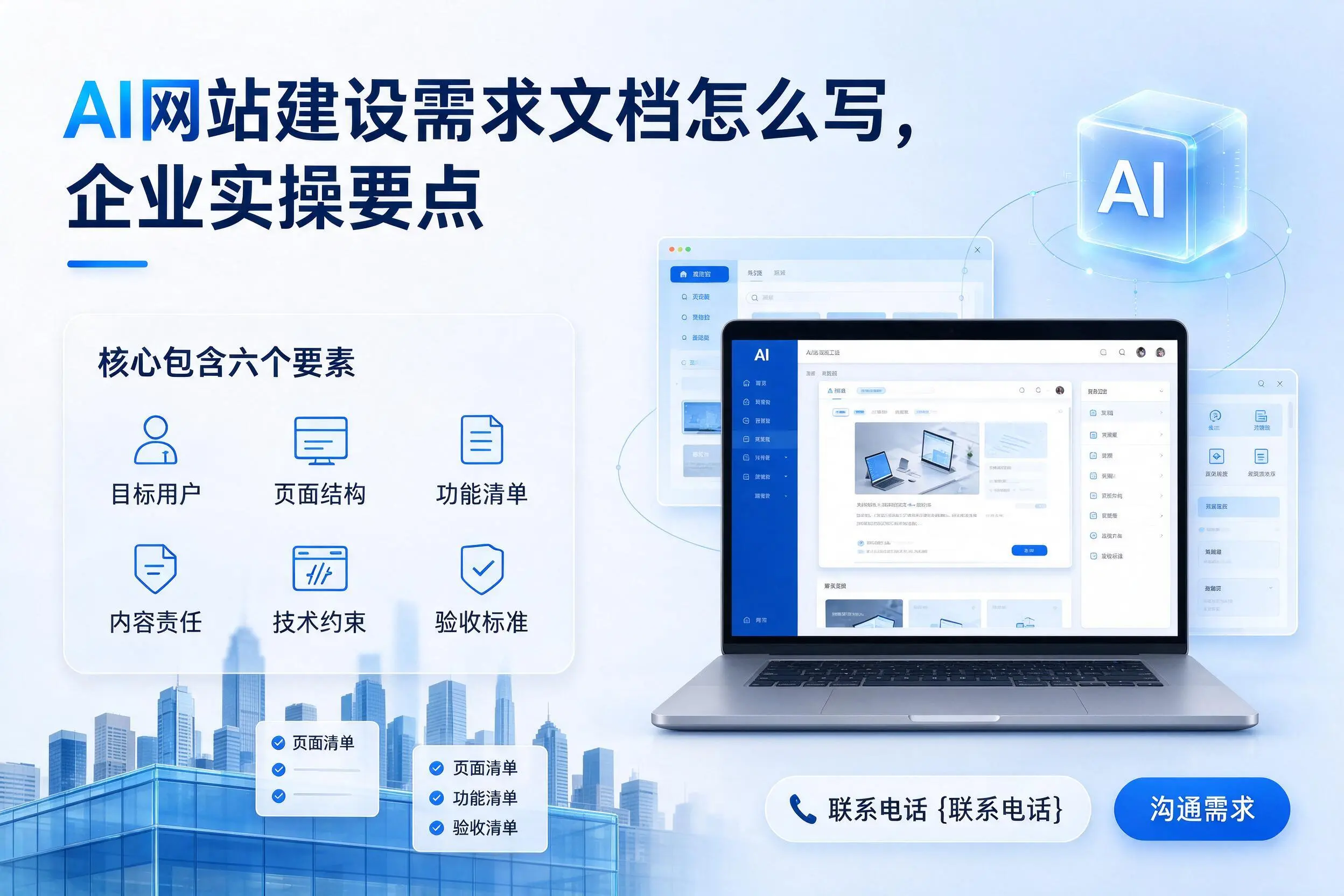 AI网站建设需求文档怎么写，北海企业实操要点
