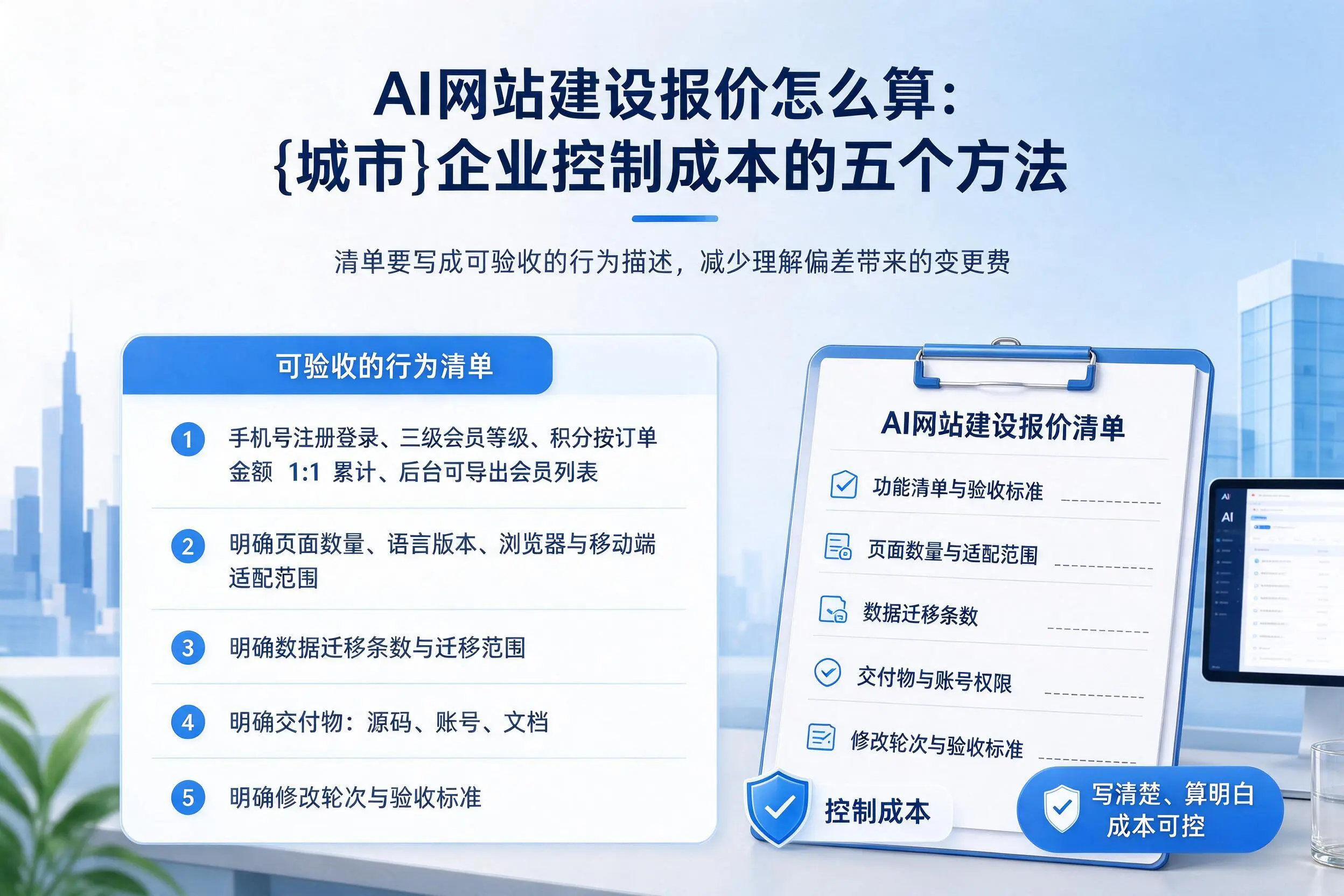 AI网站建设报价怎么算：北海企业控制成本的五个方法